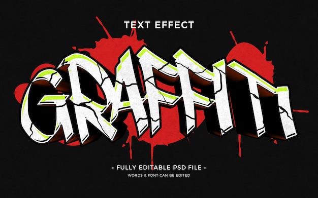 Colorful graffiti text effect