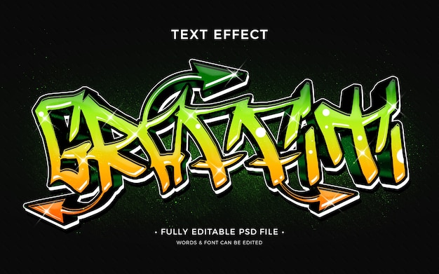 Colorful graffiti text effect