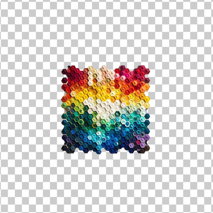 PSD a colorful graphic of a spiral of powdered powder