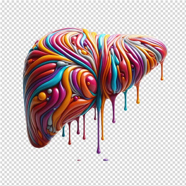 PSD a colorful heart with the word love on it