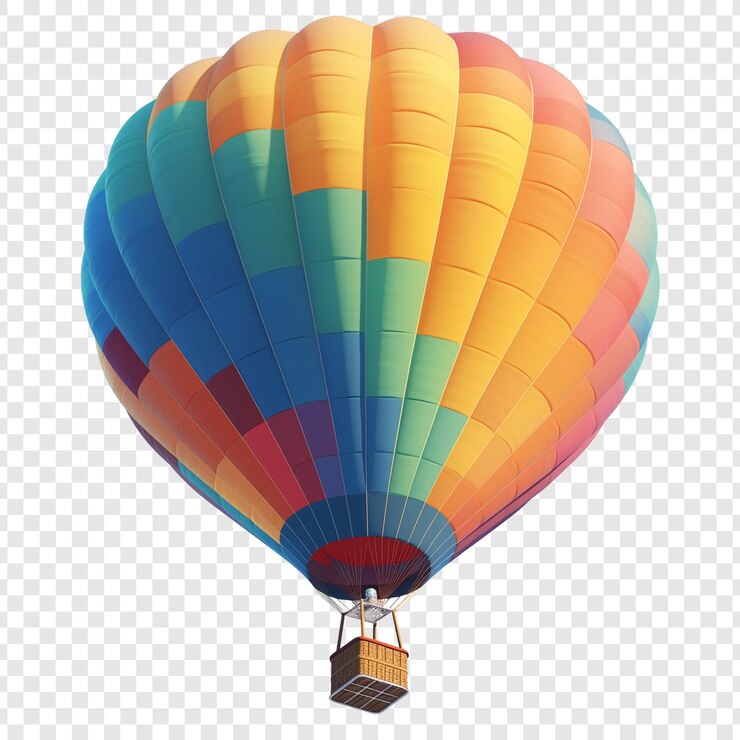 PSD colorful hot air balloon