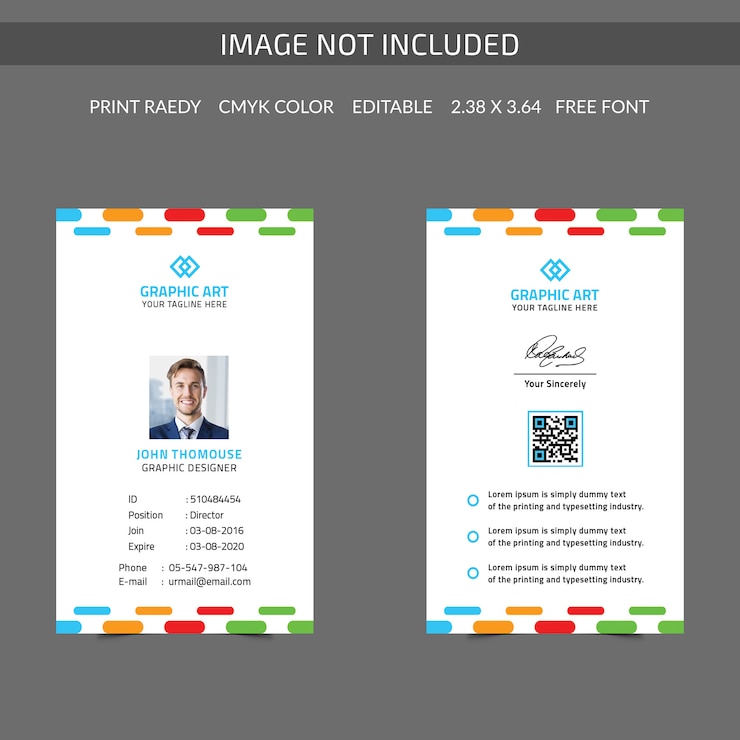 PSD 화려한 id 카드