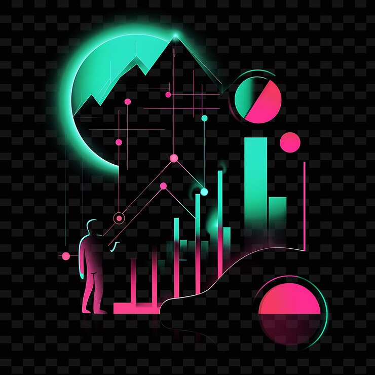 PSD a colorful illustration of a city with a city in the background