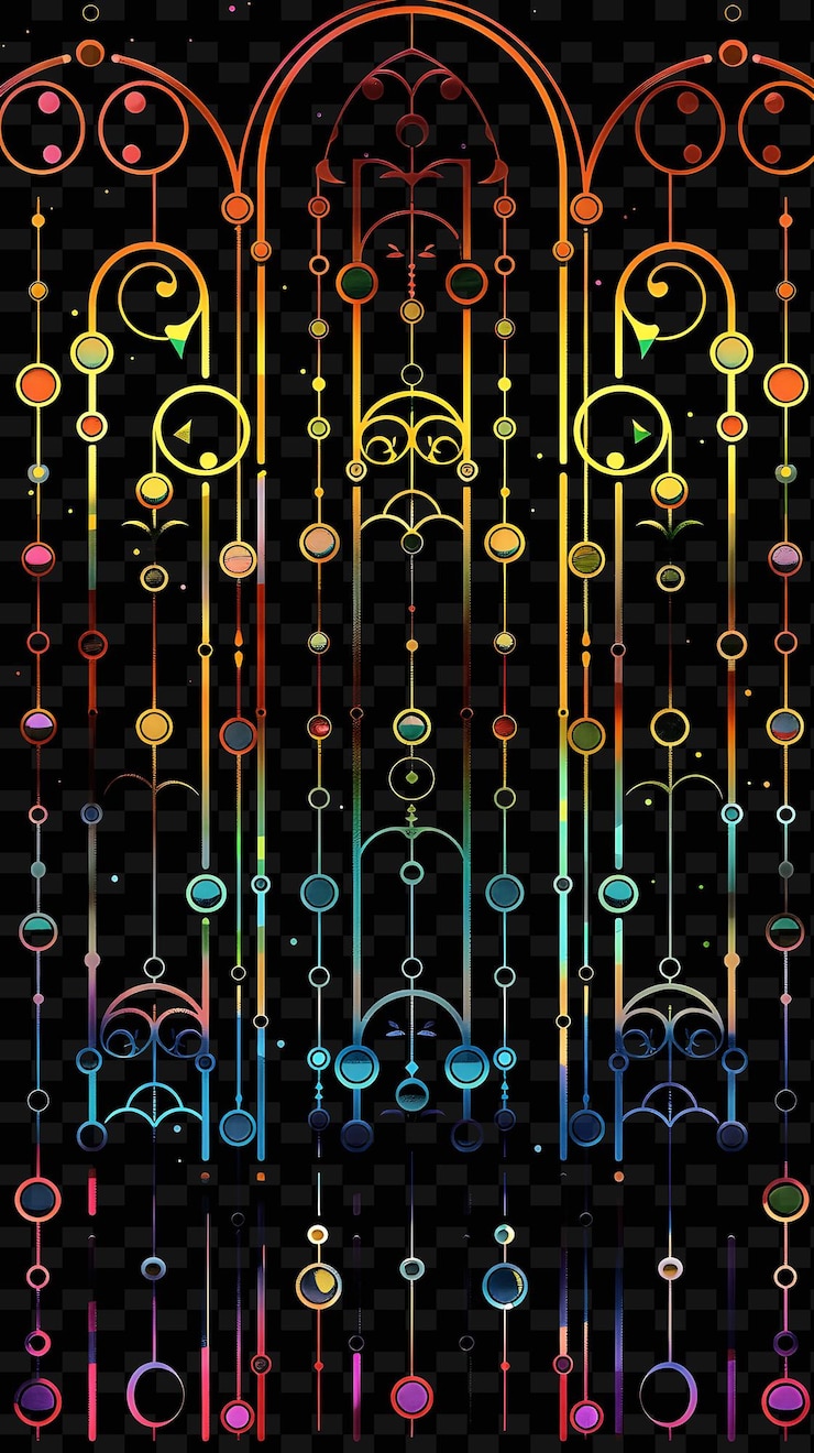 PSD a colorful illustration of a colorful abstract art piece