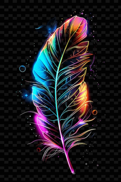A colorful illustration of a feather with the words quot peacock quot on it
