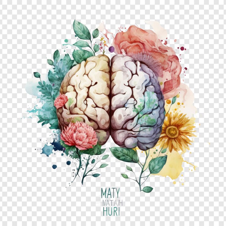 PSD a colorful illustration of a human brain