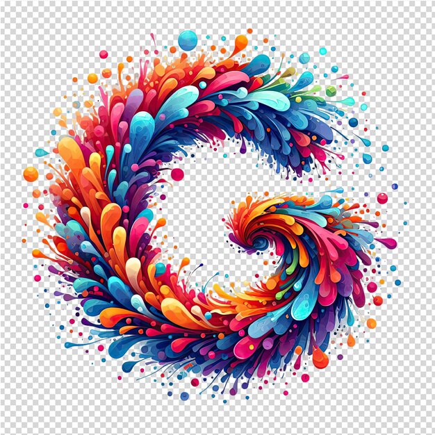 A colorful illustration of the letter c in the form of a circle