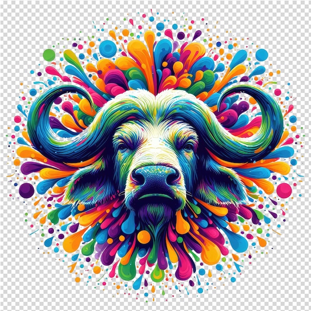 PSD a colorful illustration of a lion with a colorful mane and the words quot the lion quot