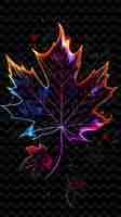 PSD a colorful illustration of a maple leaf