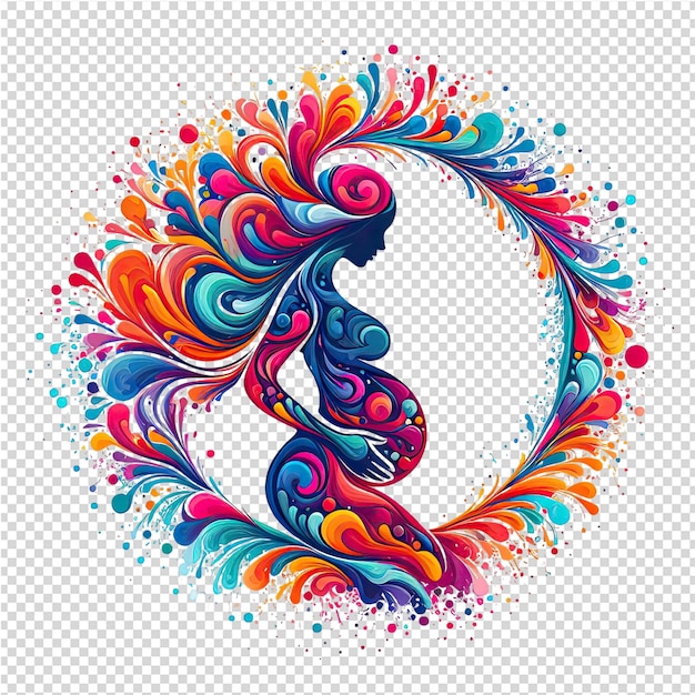 PSD a colorful illustration of a snake with a colorful pattern of the word