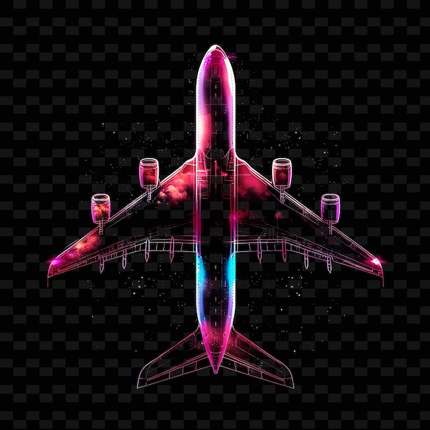PSD un'immagine colorata di un aereo con la parola aereo in basso