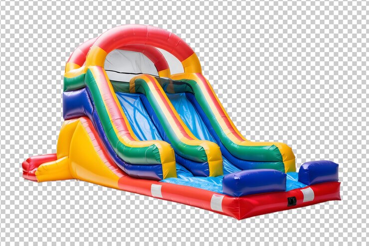 PSD colorful inflatable slide for funfilled events