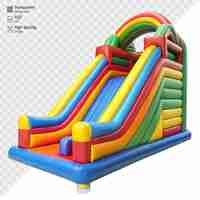 PSD a colorful inflatable slide ready for children to play on