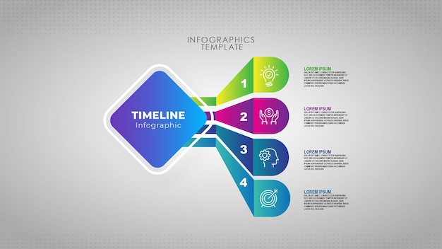 다채로운 Infographic 창조적인 개념 템플릿