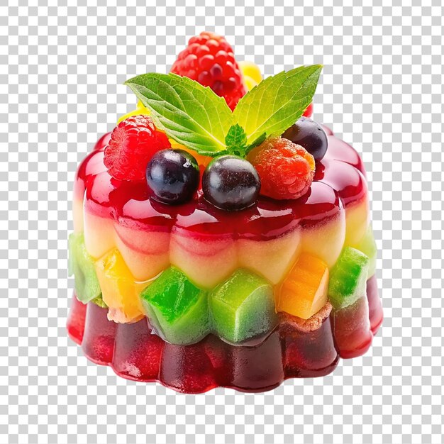 PSD colorful jelly pudding isolated on a transparent background