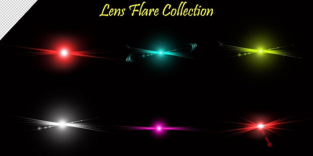 Colorful lens flare collection