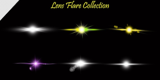 Colorful lens flare collection