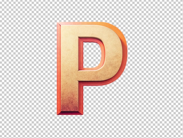 PSD colorful letter p