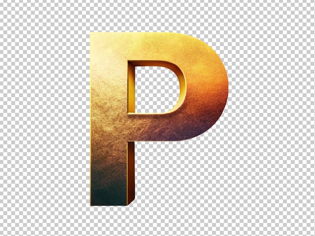 PSD colorful letter p