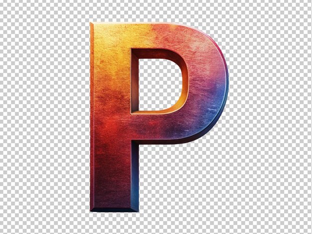 PSD colorful letter p