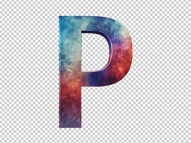 PSD Красочная буква p