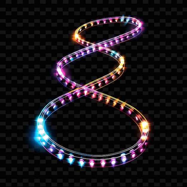 PSD a colorful letter s that is lit up with different colored lights