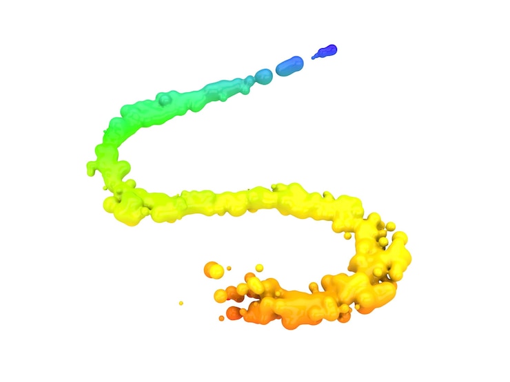 PSD a colorful letter s with a white background