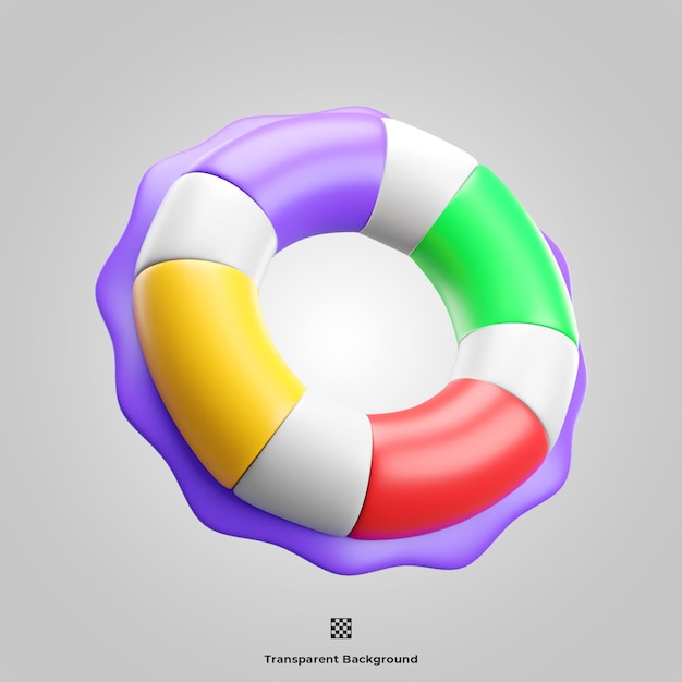 A colorful life preserver with the word transparent background.