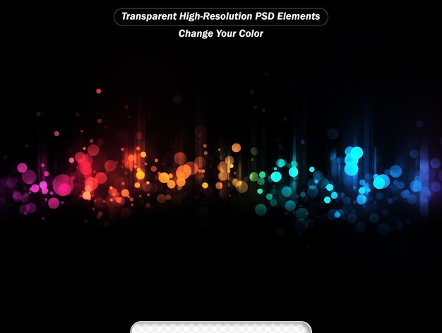 PSD colorful light bokeh background