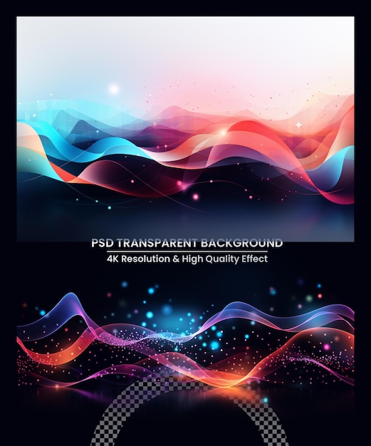 PSD colorful light burst and laser pointer for a modern abstract background