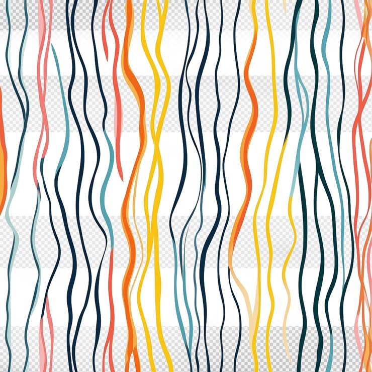 PSD colorful lines doodle background