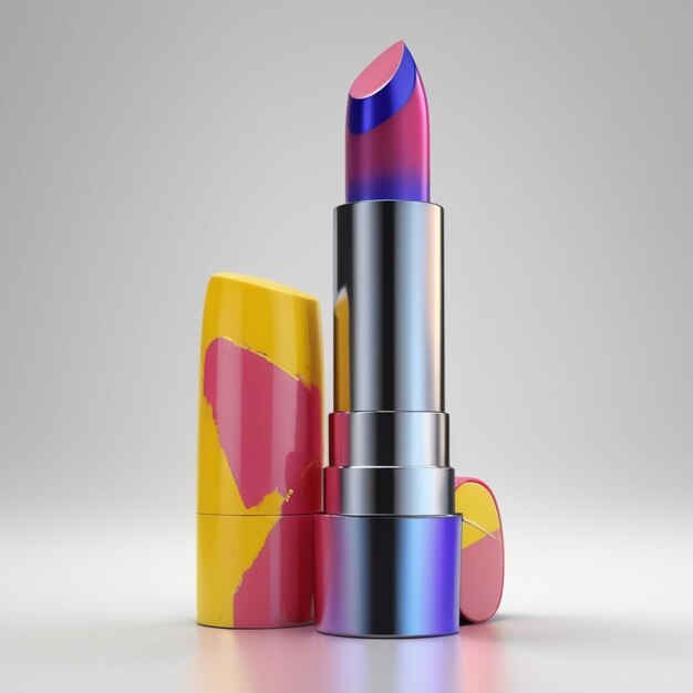 PSD colorful lipstick psd on a white background