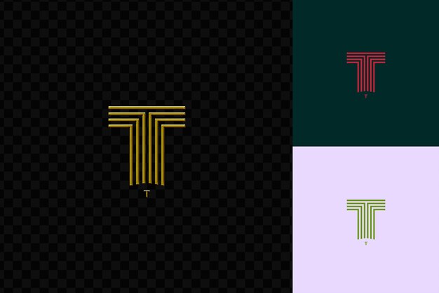 PSD a colorful logo with the letters t and the letters t