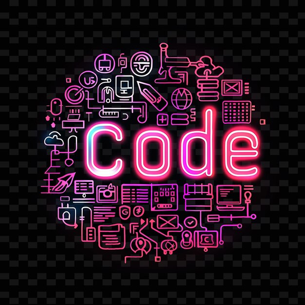 A colorful logo with the word code on it | Premium AI-generated PSD