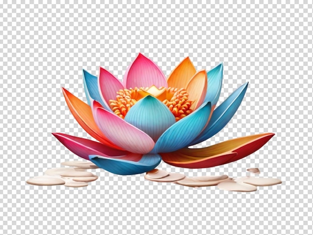 Colorful lotus flower