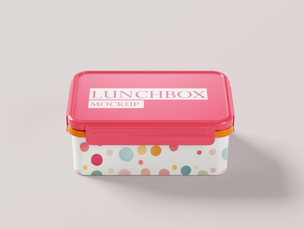 Colorful Lunchbox Mockup