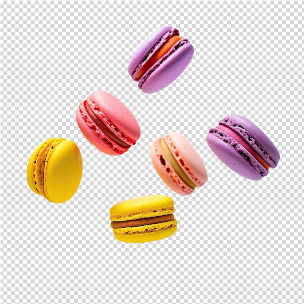 PSD a colorful macaron with purple and yellow on it