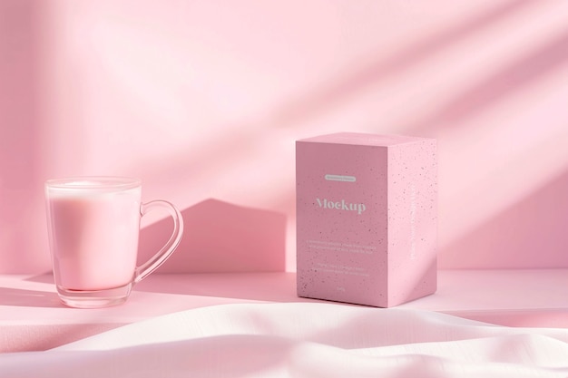 colorful matcha tea drink mock-up