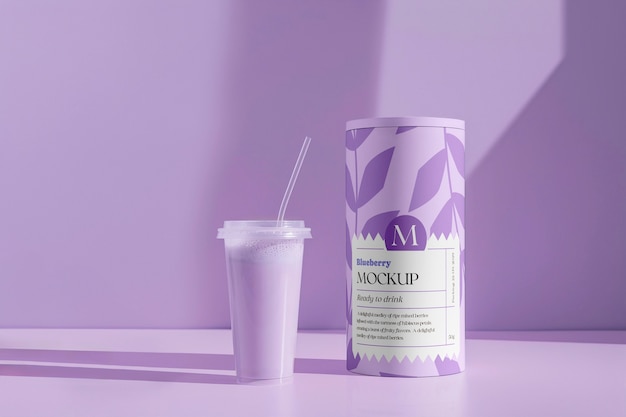 colorful matcha tea drink mock-up