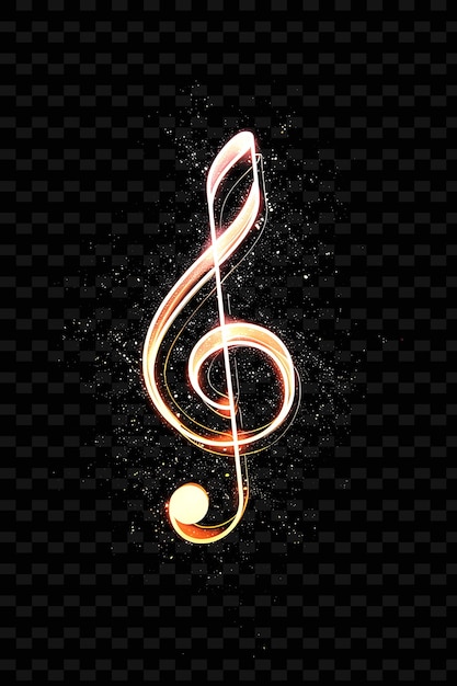 PSD a colorful musical note with a musical note on a black background