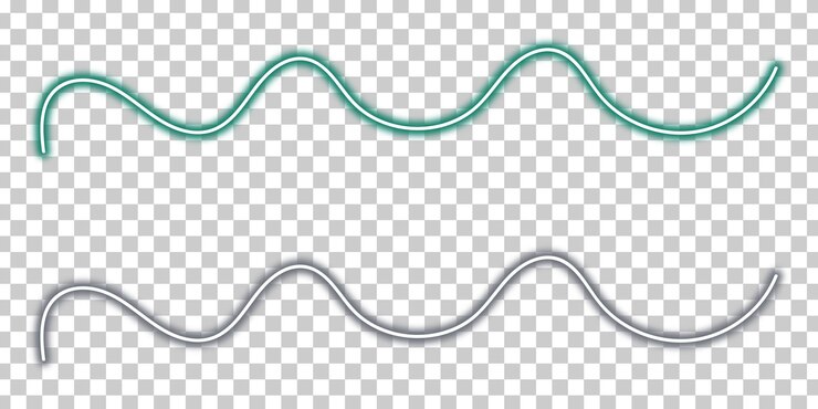 PSD colorful neon line set design elements