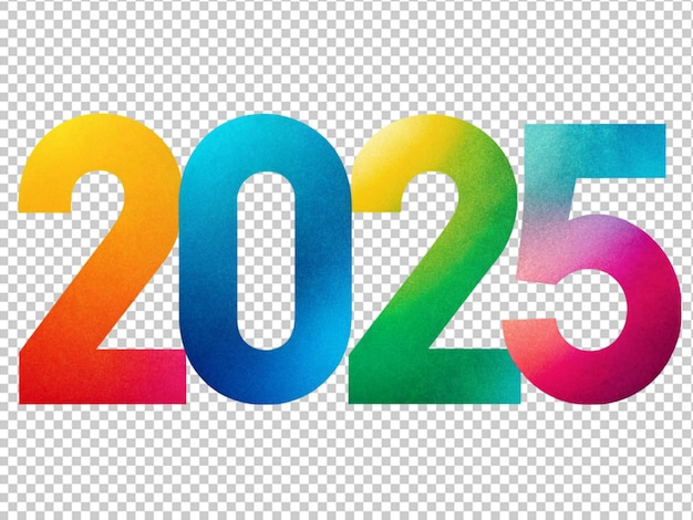 PSD カラフルな数字 2025