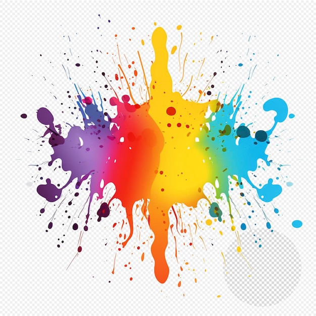 Colorful paint splash splatter isolated