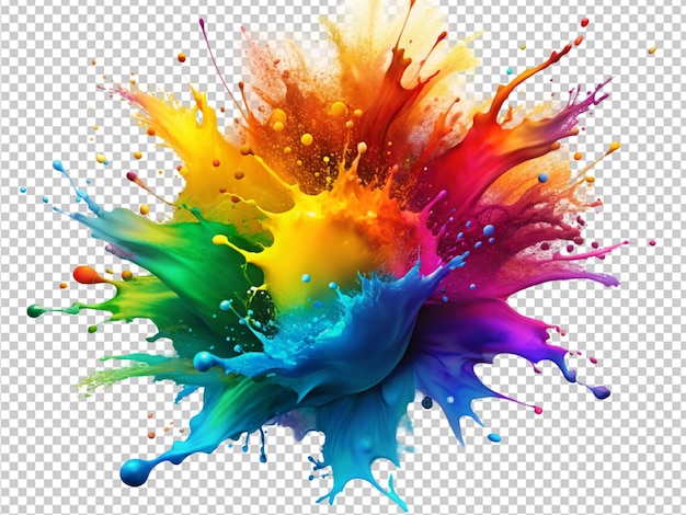 PSD colorful paint splatter