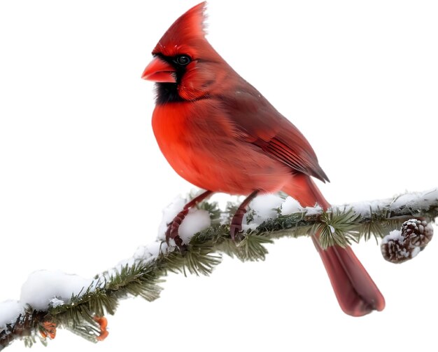 PSD un dipinto colorato di un uccello cardinale generato dall'ai