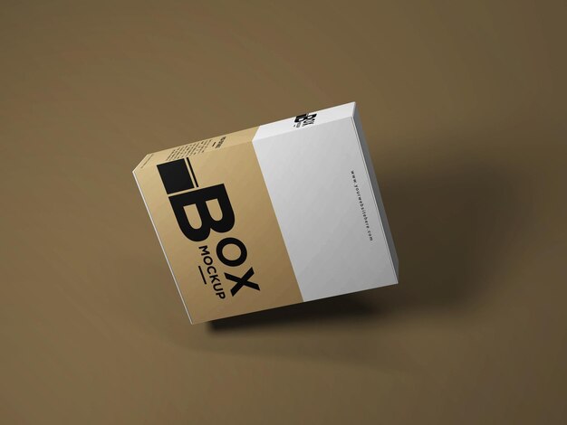 Colorful paper box packaging mockup