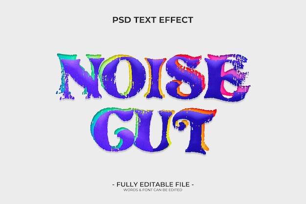 PSD colorful papercut text effect