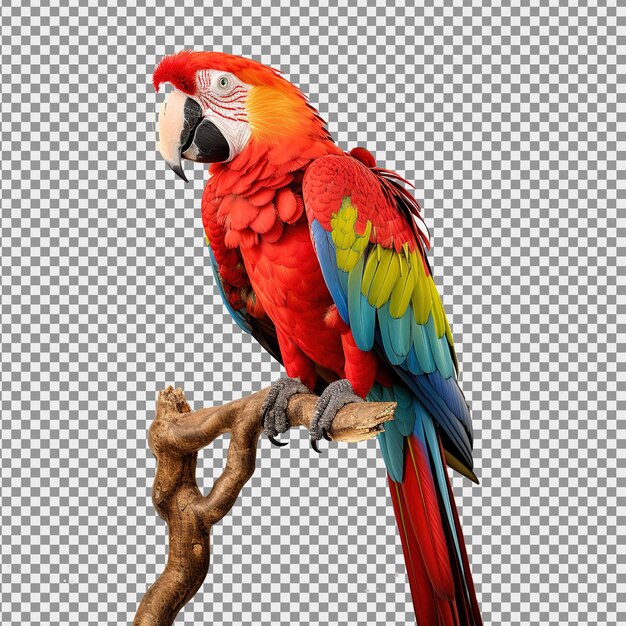 PSD colorful parrot flies with two wings