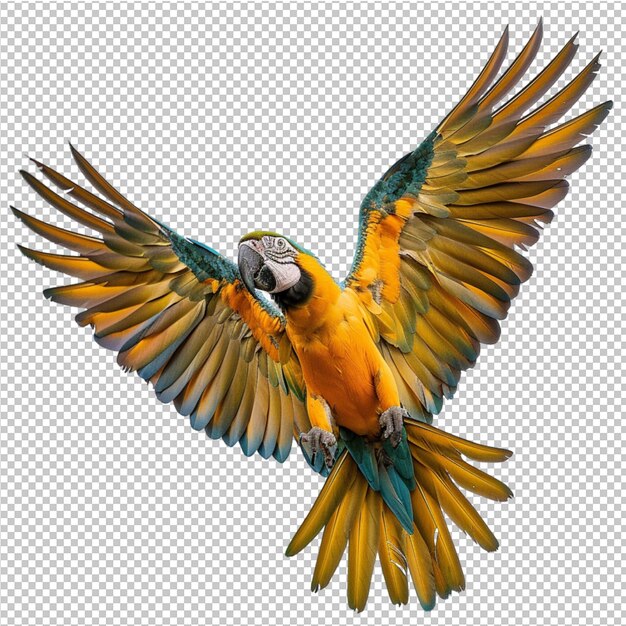 PSD colorful parrot macaw