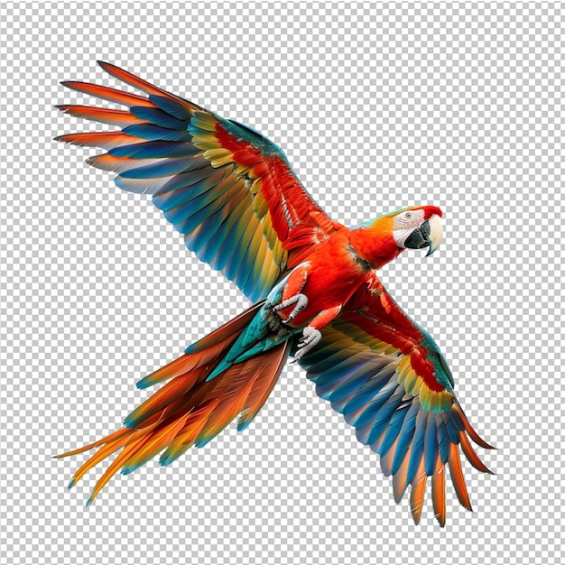 PSD colorful parrot macaw